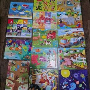 14 Colorful Animal and Alphabet Puzzles for Kids